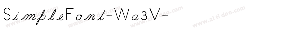 SimpleFont-Wa3V字体转换