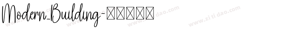 Modern_Building字体转换