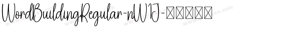 WordBuildingRegular-nW1J字体转换