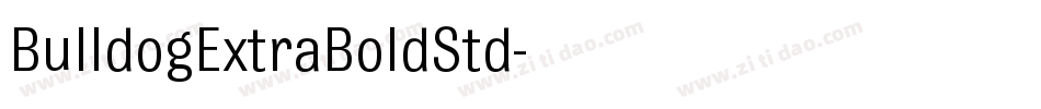 BulldogExtraBoldStd字体转换
