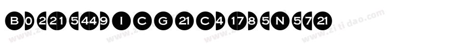 BubbledotICG-CoarseNeg字体转换