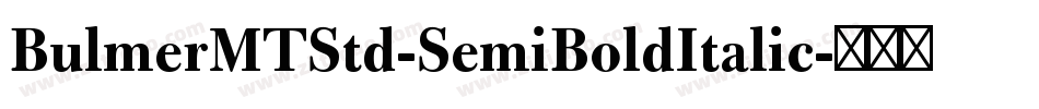 BulmerMTStd-SemiBoldItalic字体转换