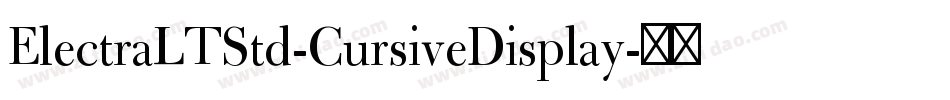 ElectraLTStd-CursiveDisplay字体转换