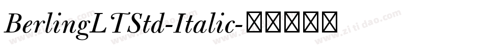 BerlingLTStd-Italic字体转换