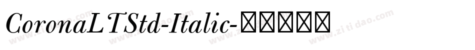 CoronaLTStd-Italic字体转换