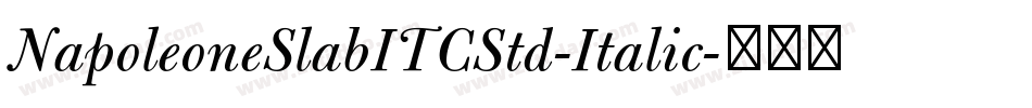 NapoleoneSlabITCStd-Italic字体转换