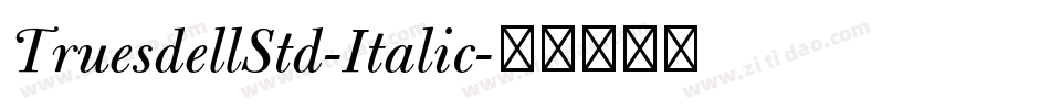 TruesdellStd-Italic字体转换