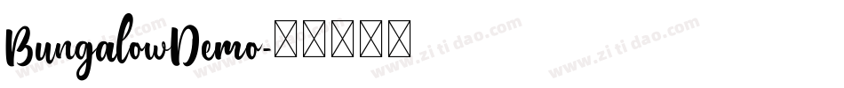BungalowDemo字体转换