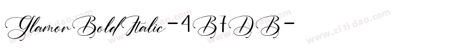 GlamorBoldItalic-4B7DB字体转换