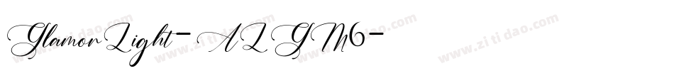 GlamorLight-ALGM6字体转换