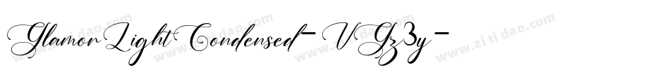 GlamorLightCondensed-VGz3y字体转换