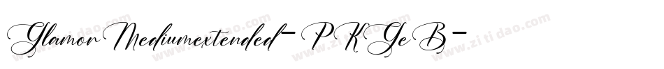 GlamorMediumextended-PKGeB字体转换