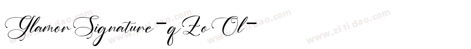 GlamorSignature-qZoOl字体转换