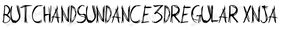 ButchAndSundance3DRegular-XnJa字体转换