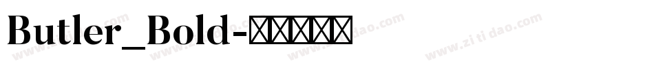 Butler_Bold字体转换