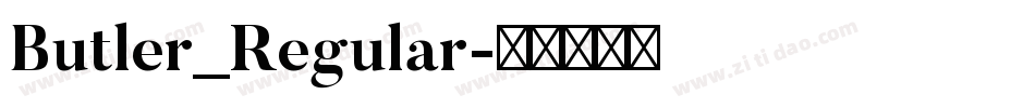 Butler_Regular字体转换