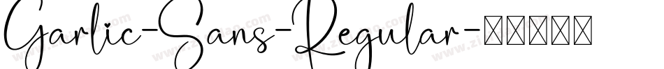 Garlic-Sans-Regular字体转换