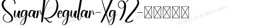 SugarRegular-Xg9Z字体转换