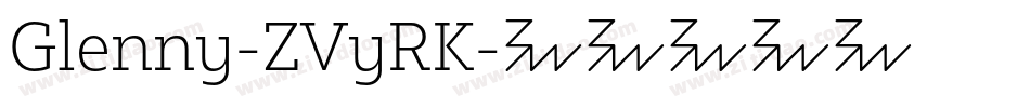 Glenny-ZVyRK字体转换