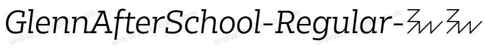 GlennAfterSchool-Regular字体转换