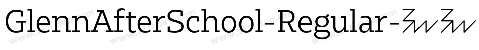 GlennAfterSchool-Regular字体转换