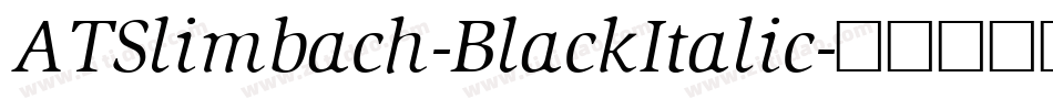 ATSlimbach-BlackItalic字体转换