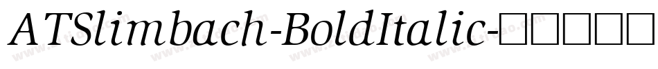 ATSlimbach-BoldItalic字体转换