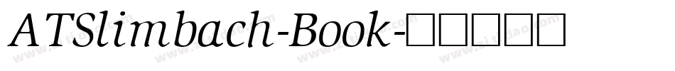 ATSlimbach-Book字体转换