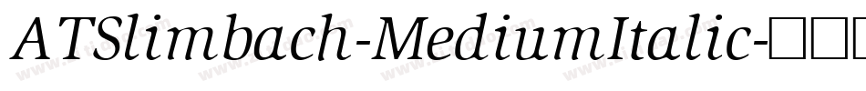 ATSlimbach-MediumItalic字体转换