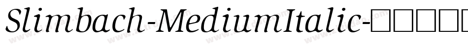 Slimbach-MediumItalic字体转换