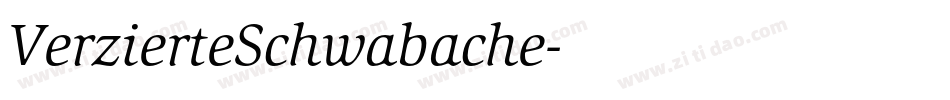VerzierteSchwabache字体转换
