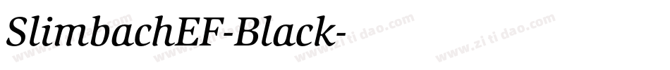 SlimbachEF-Black字体转换