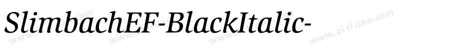 SlimbachEF-BlackItalic字体转换