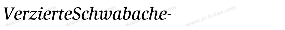 VerzierteSchwabache字体转换