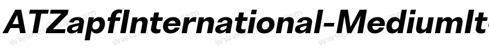 ATZapfInternational-MediumIt字体转换