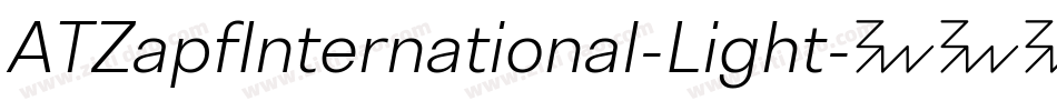 ATZapfInternational-Light字体转换