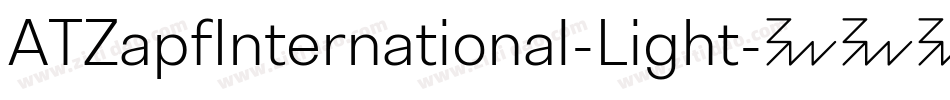 ATZapfInternational-Light字体转换
