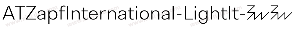 ATZapfInternational-LightIt字体转换