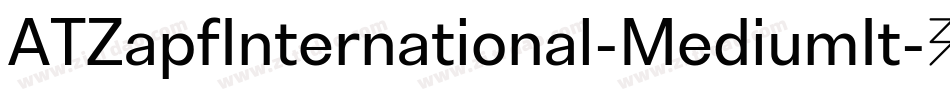 ATZapfInternational-MediumIt字体转换