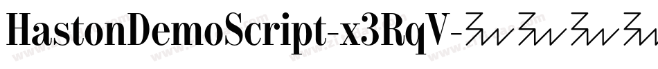 HastonDemoScript-x3RqV字体转换