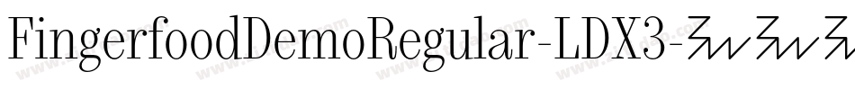 FingerfoodDemoRegular-LDX3字体转换