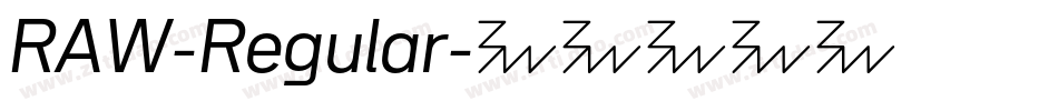 RAW-Regular字体转换