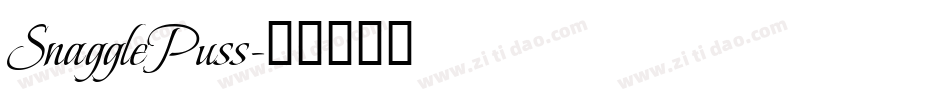 SnagglePuss字体转换