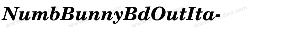 NumbBunnyBdOutIta字体转换