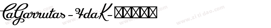 CaGarrutas-4daK字体转换