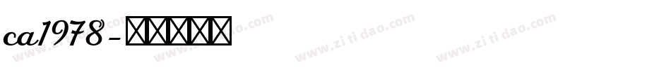 ca1978字体转换