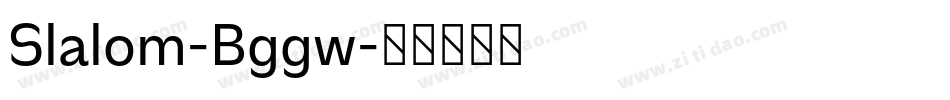 Slalom-Bggw字体转换