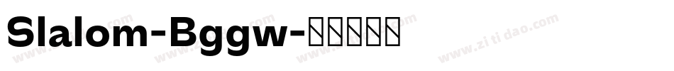 Slalom-Bggw字体转换