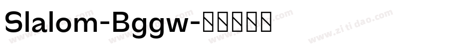 Slalom-Bggw字体转换