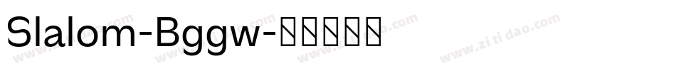Slalom-Bggw字体转换